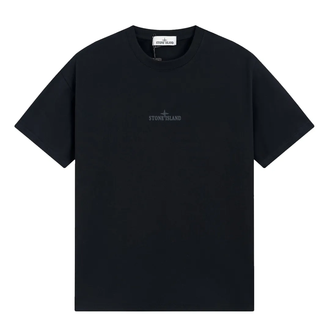 W602#P110💰 2025🆕 Stone lsland/Stone Island gradient compass printed short-sleeved T-shirt ⚠️[Original creation with high control of details] -Made of 260g combed cotton double yarn, soft and comfortable to the touch, sweat-absorbent and breathable. -Simple basic and versatile style, original quality, the first choice for couples. -Made in a large factory, four needles and five threads on the shoulder, neatly routed, high quality workmanship. -Same style for men and women. Very versatile, one piece for everyone, details are clearly visible. Color: black and white black blue white Size: M L